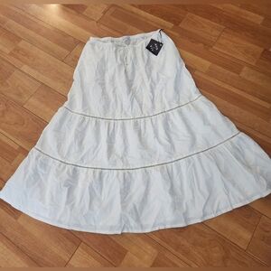 White Tiered Skirt